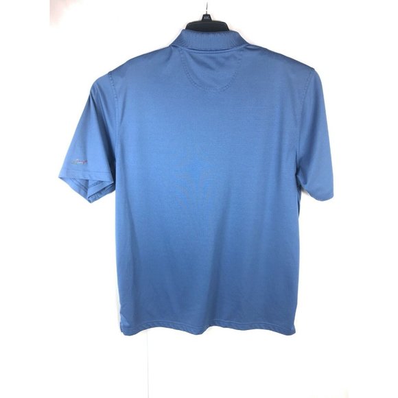 Greg Norman Men's XL Short Sleeve Button Blue Polyester Adult Shirt A11 - Picture 4 of 4